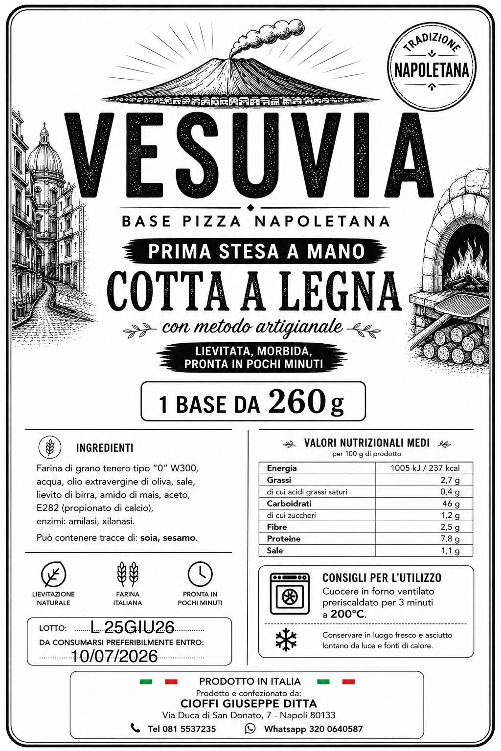 Etichetta VESUVIA — tradizione napoletana